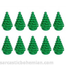 LEGO NEW 10 pcs GREEN PINE TREE SMALL 2x2x4 Plant Christmas City Town Building Forest Greenery Foliage Train Pack set boy girl part piece B01JNPPGUG